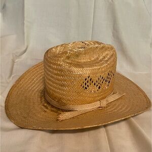 Vintage Straw Cowboy Hat Large